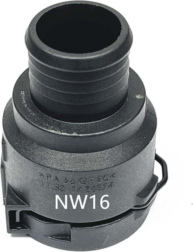 FEEDUN 1436374, 6951946, NW16,Coolant Hose Connector Adapter,Radiator Pipe Line Fitting for BMW X5,E70,X3,E83,X1,F48,3 Series,E90,5 Series,Engine Heater Hose Assembly Junction Repair Kit,7/8" Joint,Straight - Image 1